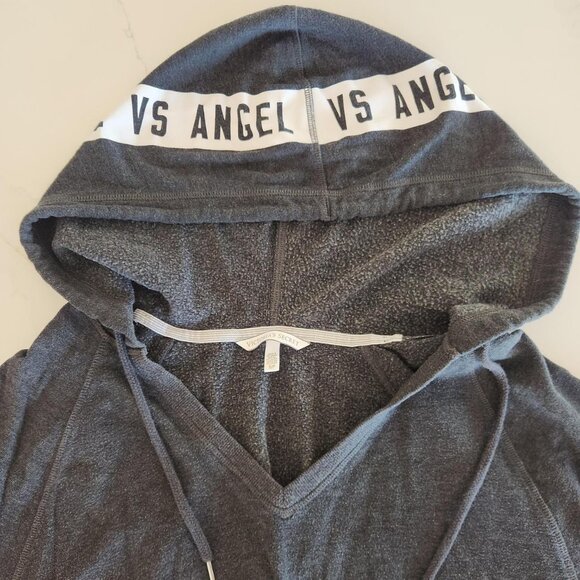 Y2K Victoria’s Secret Sz S VS Angel Gray Pullover hoodie Women's athleisure Cozy - Picture 4 of 11